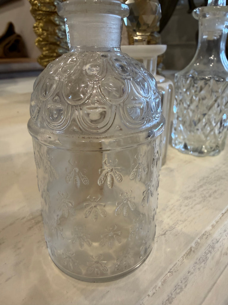 Vintage Guerlain Eau de Cologne Impériale Bee Bottle – Empty Glass Perfume Bottle – Made in France