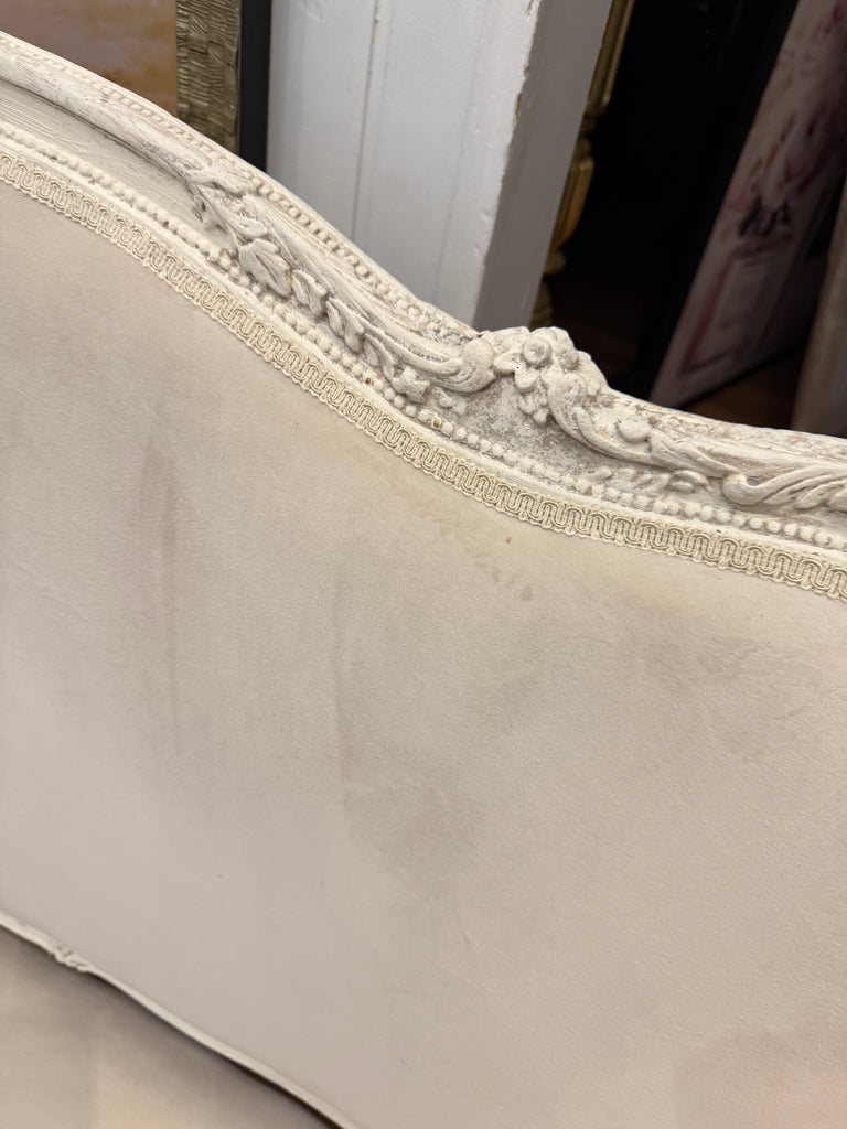 Vintage Reupholstered French Provincial Style 3 Seater Sofa