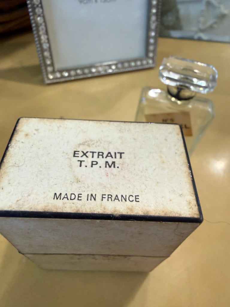 Vintage Chanel miniature Extrait de Parfum Bottle and Box