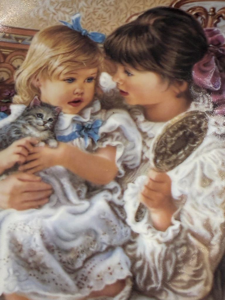 Sandra Kuck “Sisters” & “Little One” Limited Edition Collector Plates – Reco 1993 – COA Included