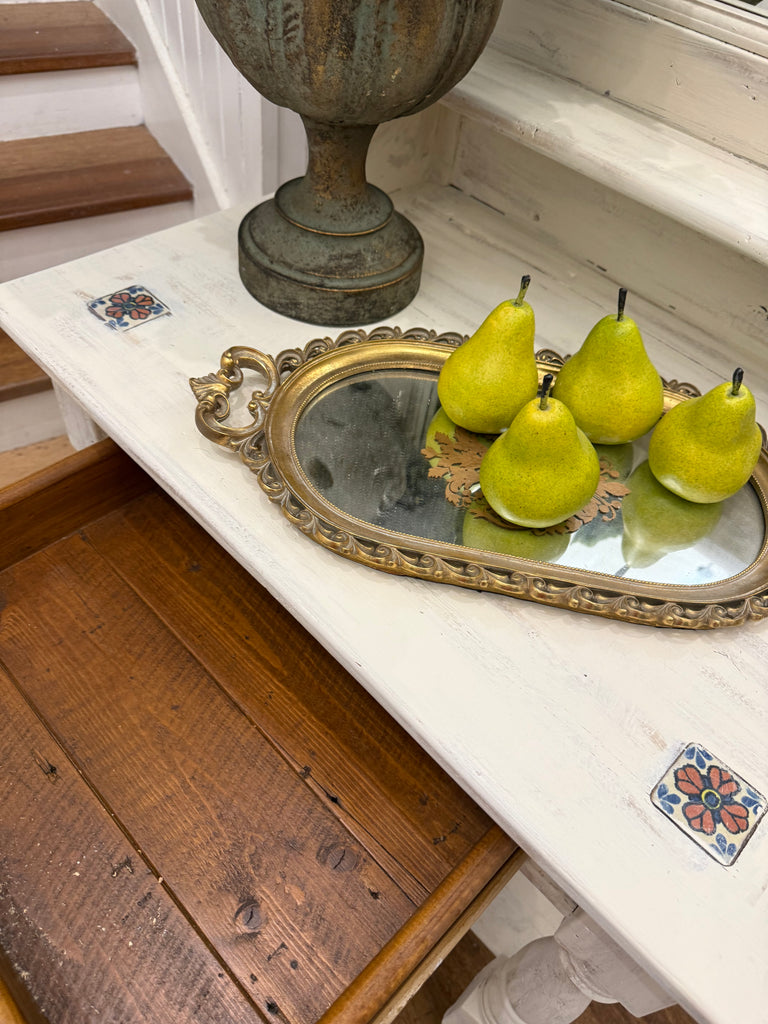 Solid Wood Rustic Provincial Style Hall Stand