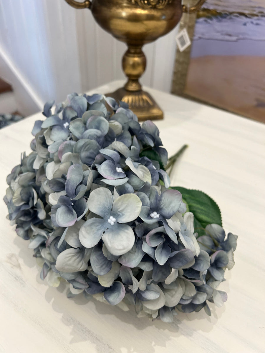 Pale Blue Hydrangea 5 head Stem