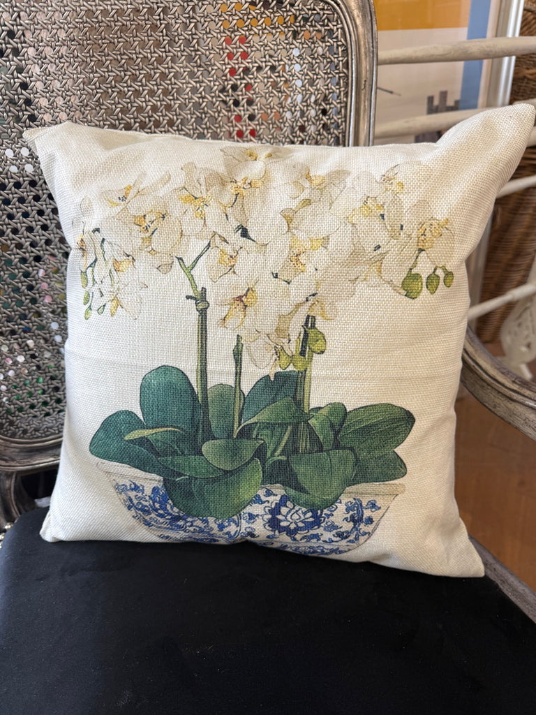 Orchid Print Scatter Cushion