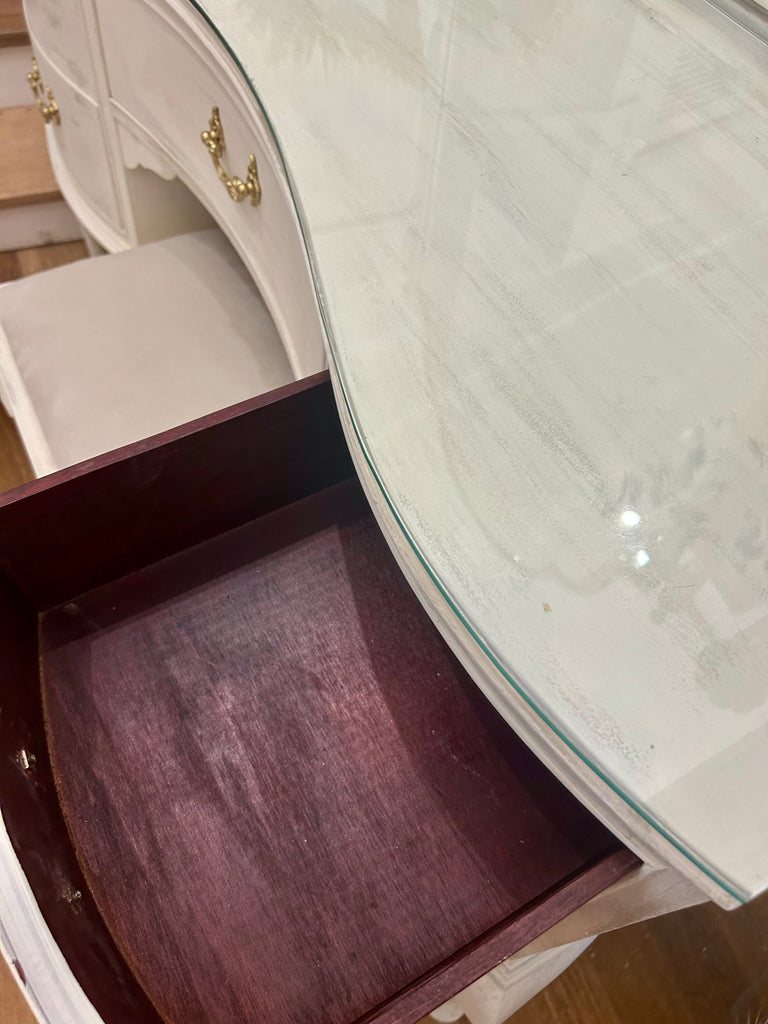 Vintage Queen Anne Dressing Table and Stool