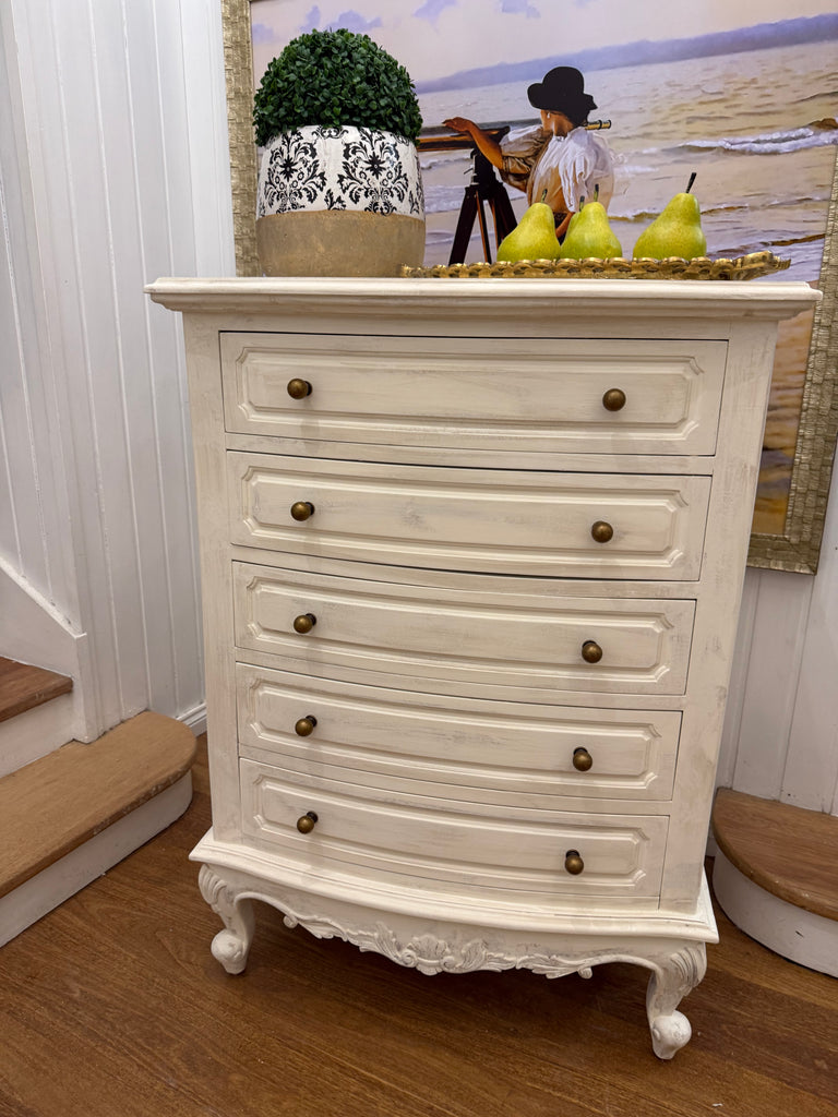 French Provincial Style Tallboy/ Drawers