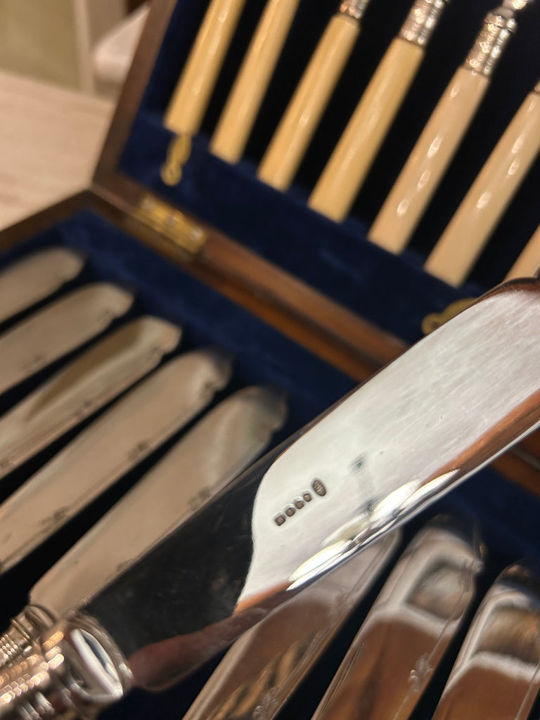 Antique W & G Sissona Fish Fork Set