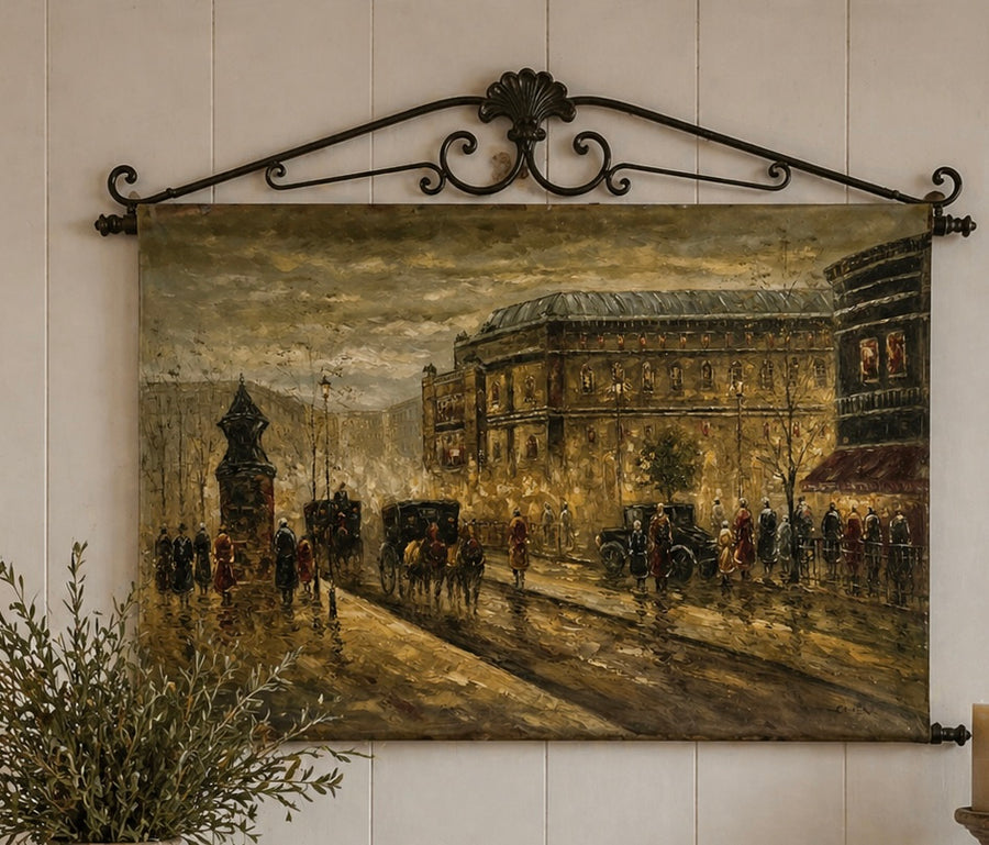 Oil on canvas on Metal hanger
