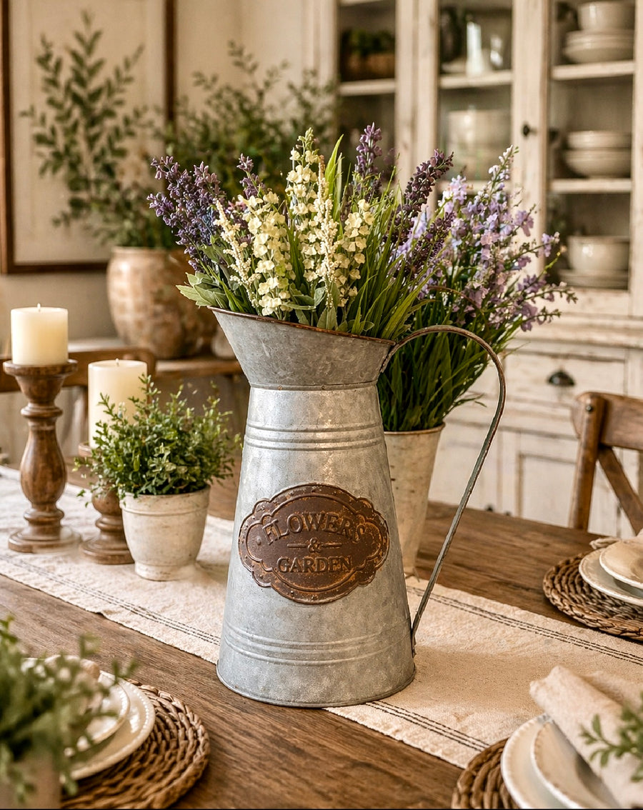 Flowers and Garden Rustic Jug