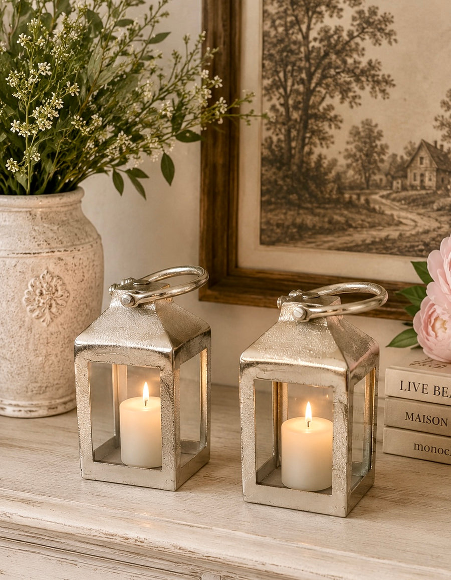Tea Light Nickle Lantern