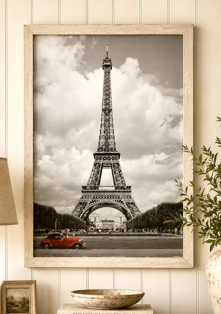 Eiffel Tower Red Car