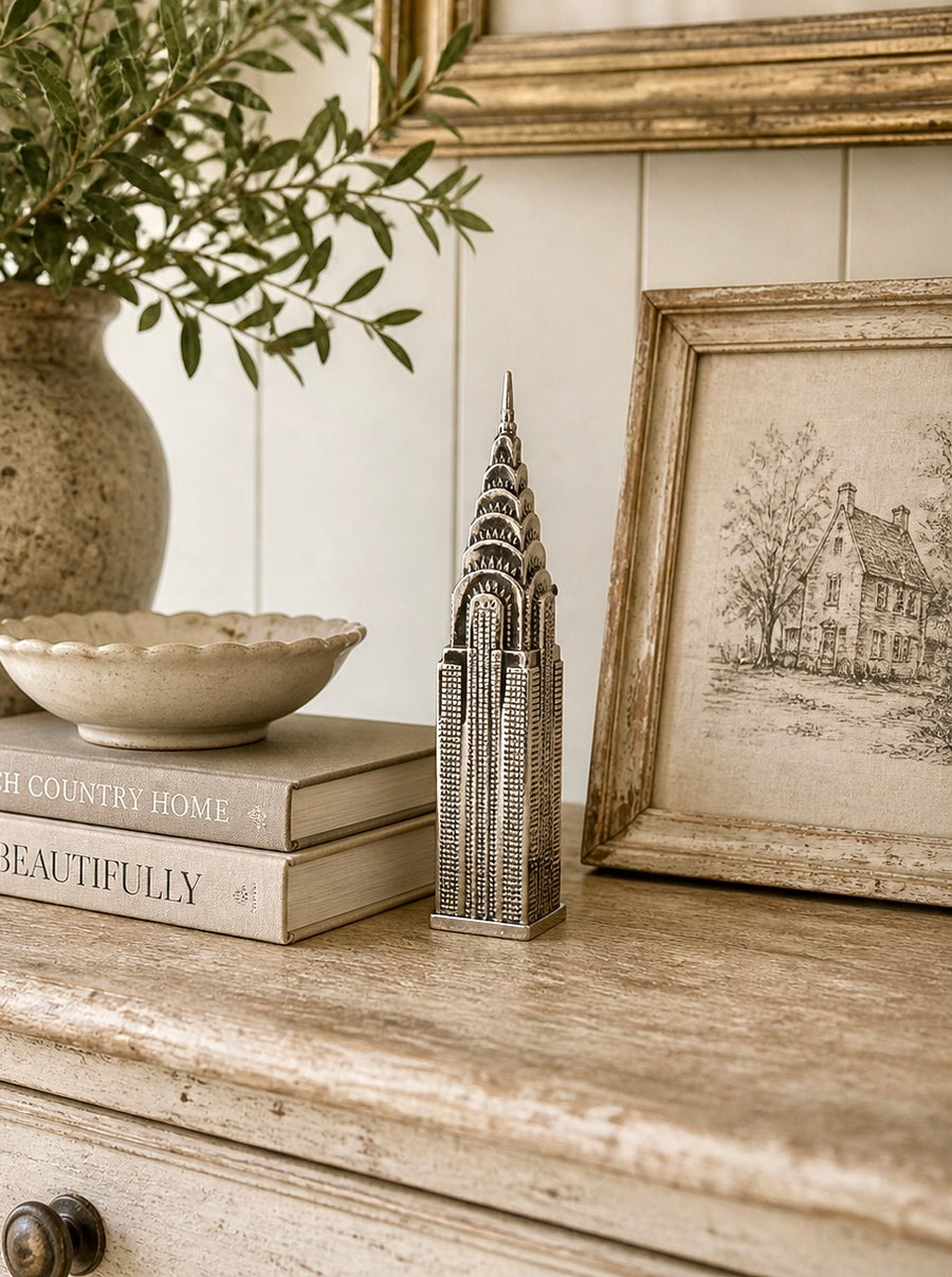 Silver Chrysler Building ornament
