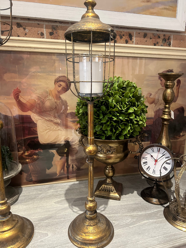 Antique Look Lantern On Stand