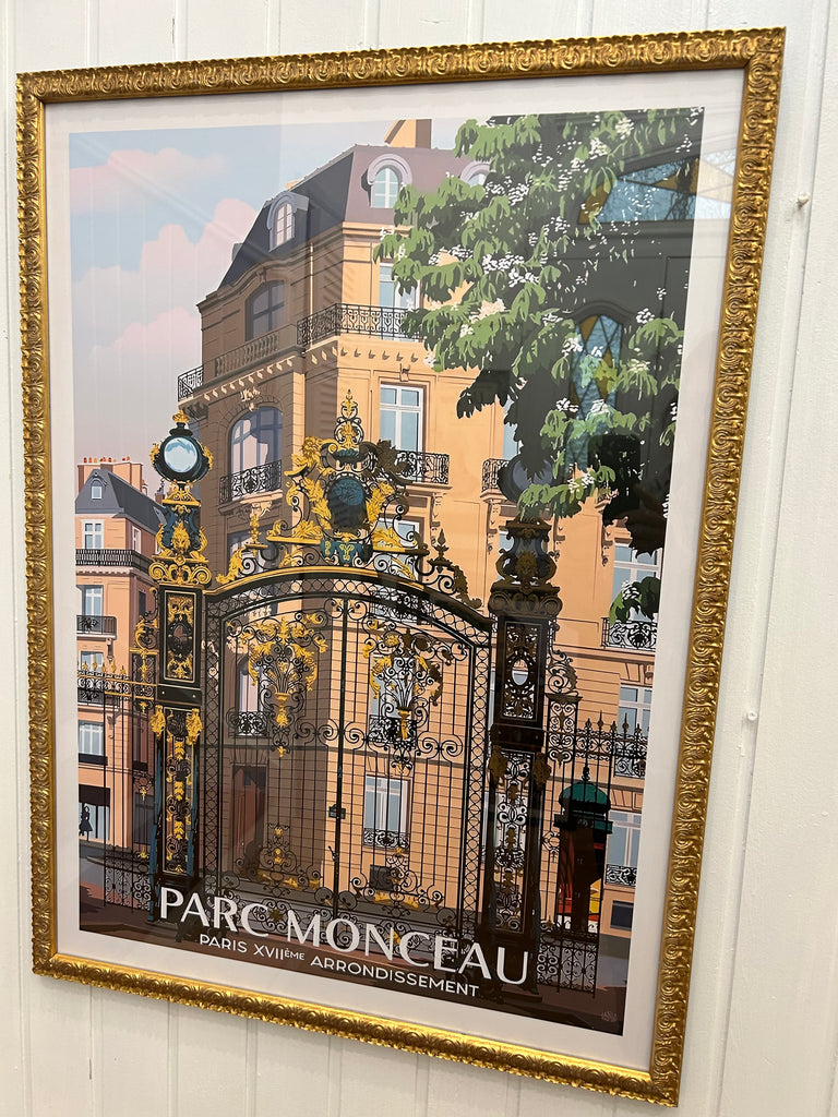 Parc Monceau Gold Framed Print