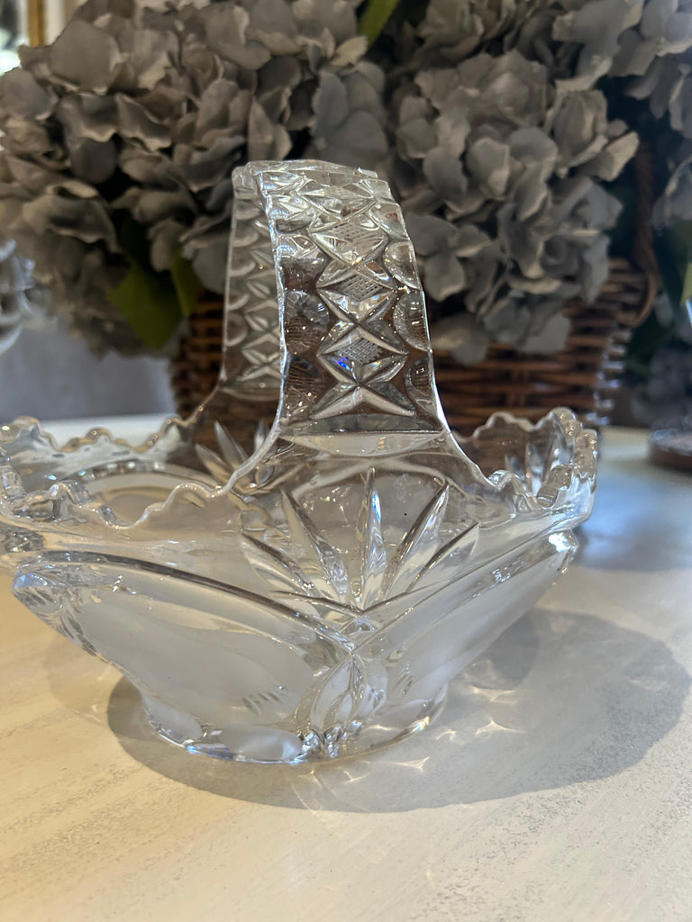 Vintage Glass Basket