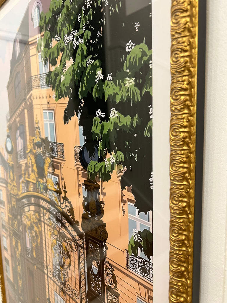 Parc Monceau Gold Framed Print