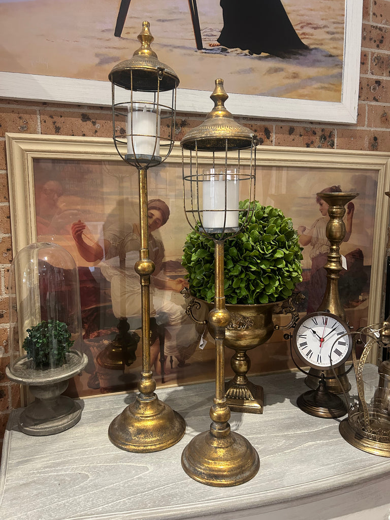 Antique Look Lantern On Stand