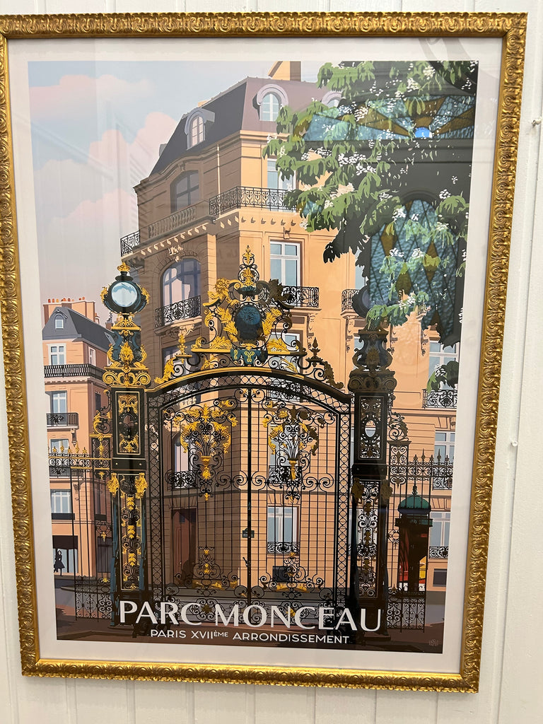 Parc Monceau Gold Framed Print