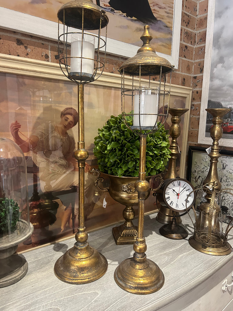 Antique Look Lantern On Stand