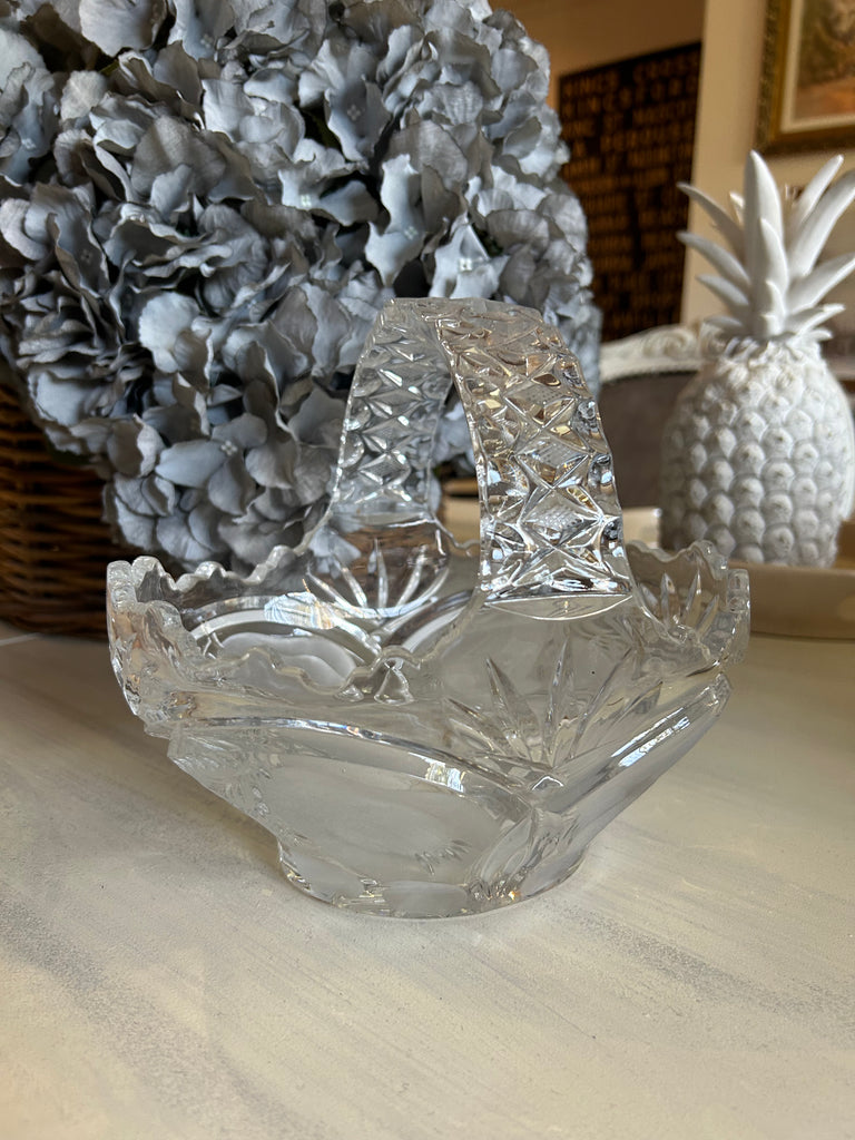 Vintage Glass Basket