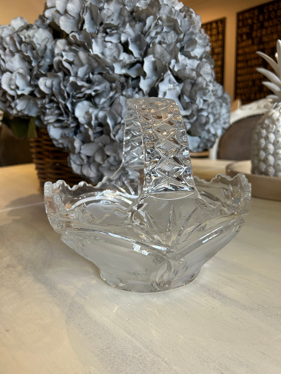 Vintage Glass Basket