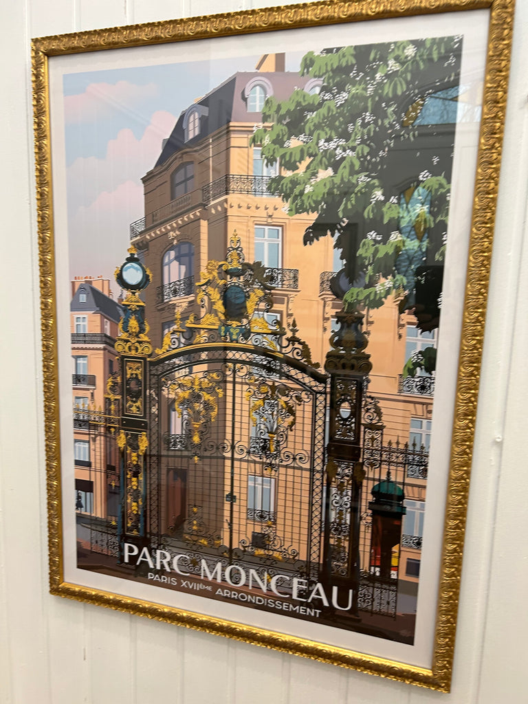 Parc Monceau Gold Framed Print
