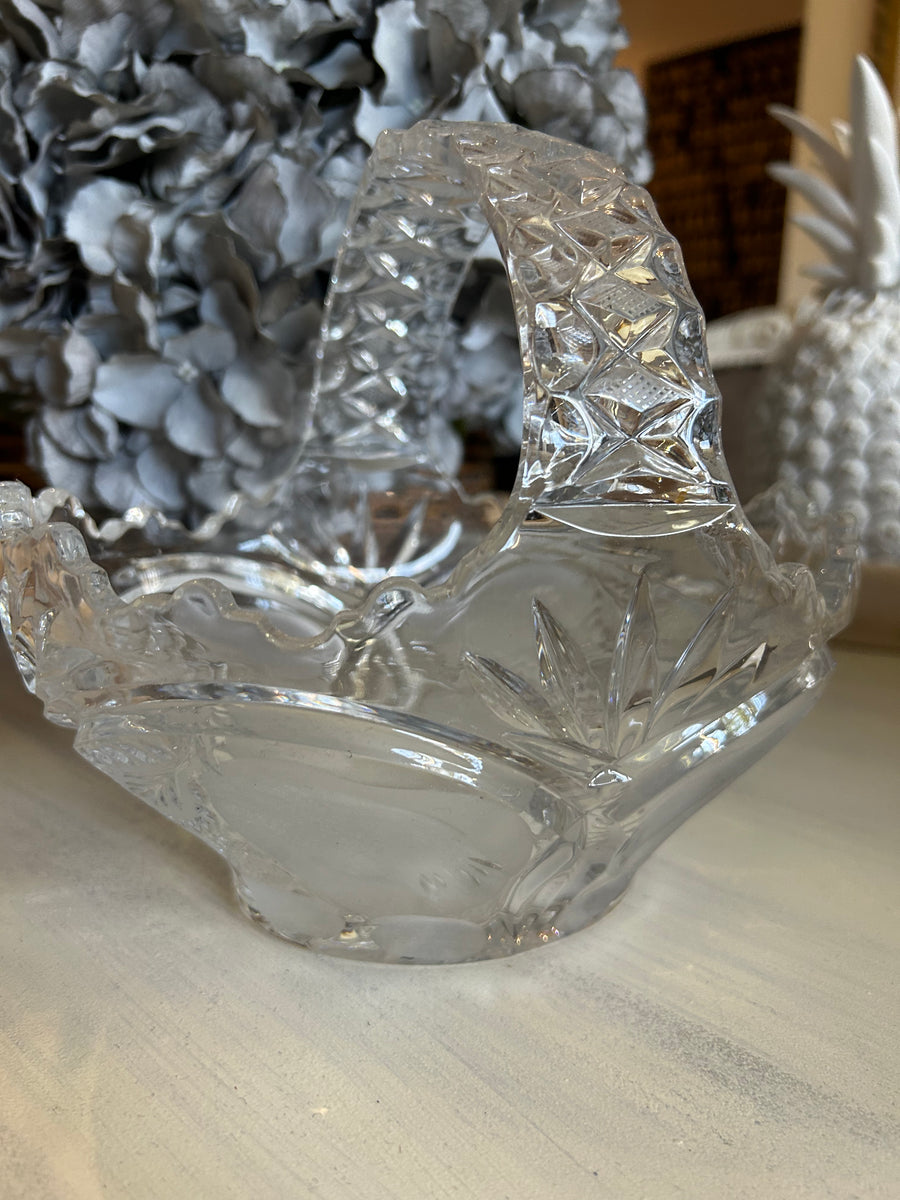 Vintage Glass Basket