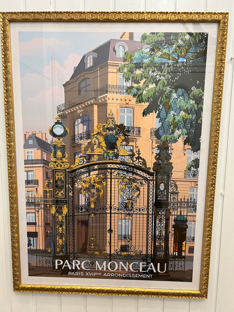 Parc Monceau Gold Framed Print