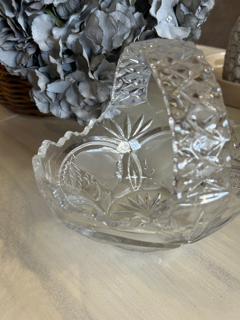 Vintage Glass Basket