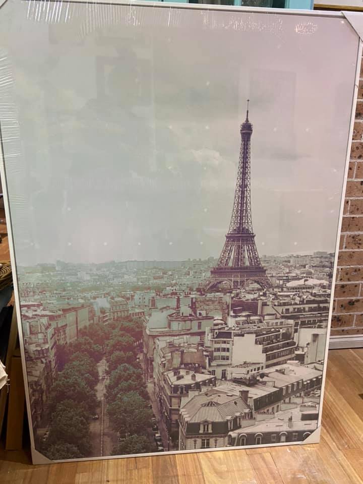 Very Large Eiffel Tower Framed Canvas Print