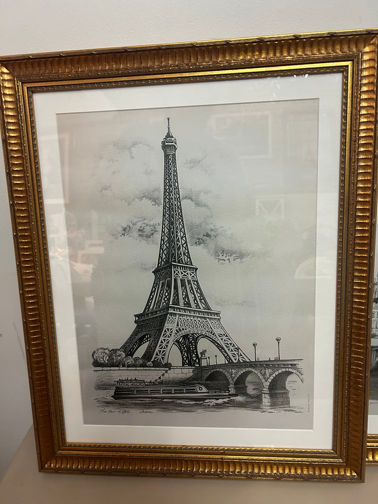 Framed Eiffel Tower Sketch Print