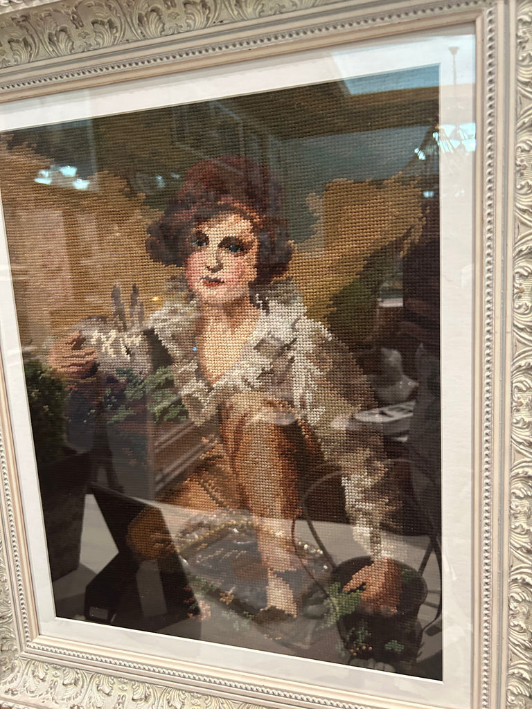 Framed Vintage Tapestry Boy