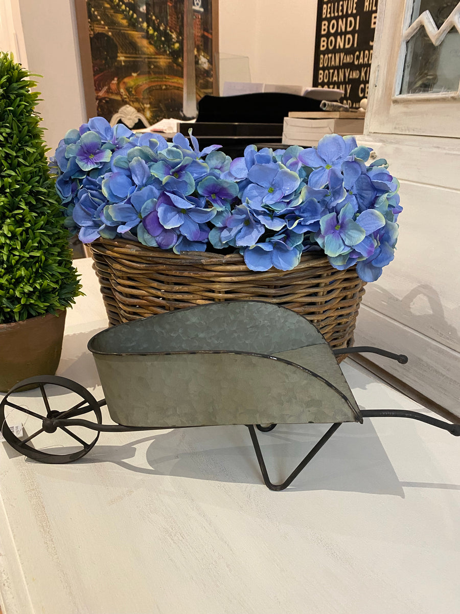 Metal Decorative Rustic Wheelbarrow
