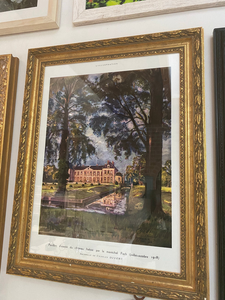 Framed Charles Duvent Print - Chateau