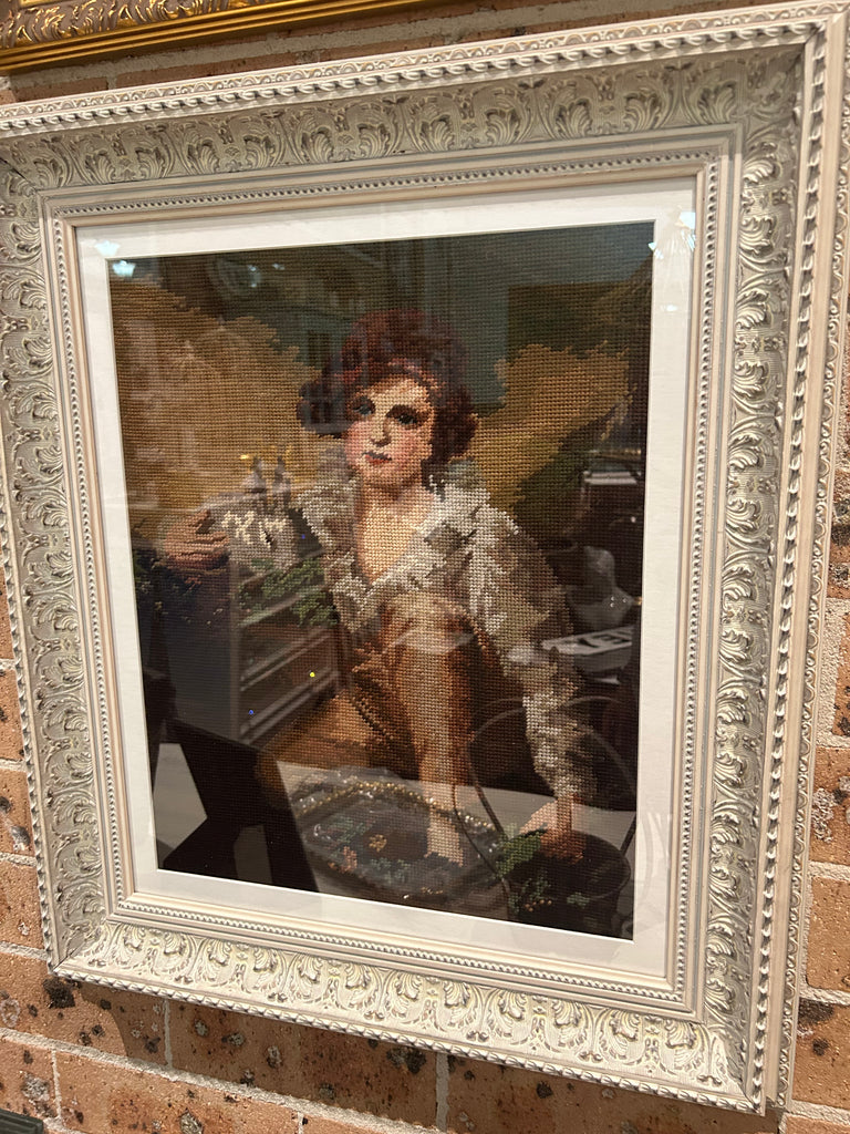 Framed Vintage Tapestry Boy