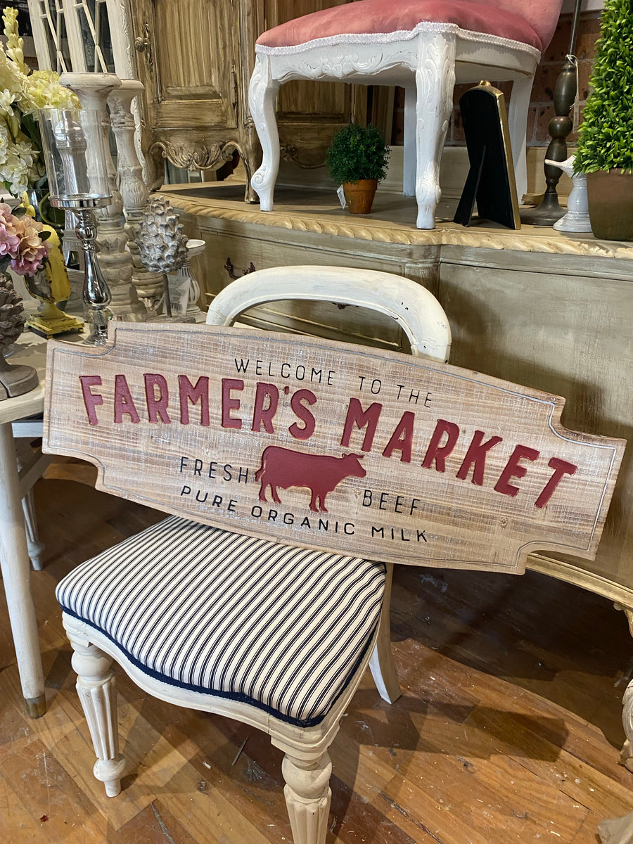 Wooden Farmers Market Sign