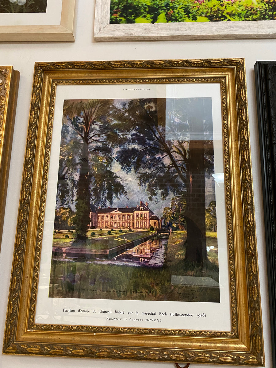 Framed Charles Duvent Print - Chateau