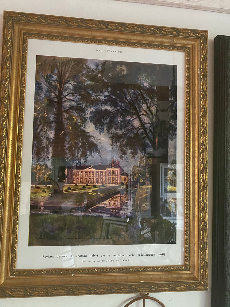 Framed Charles Duvent Print - Chateau