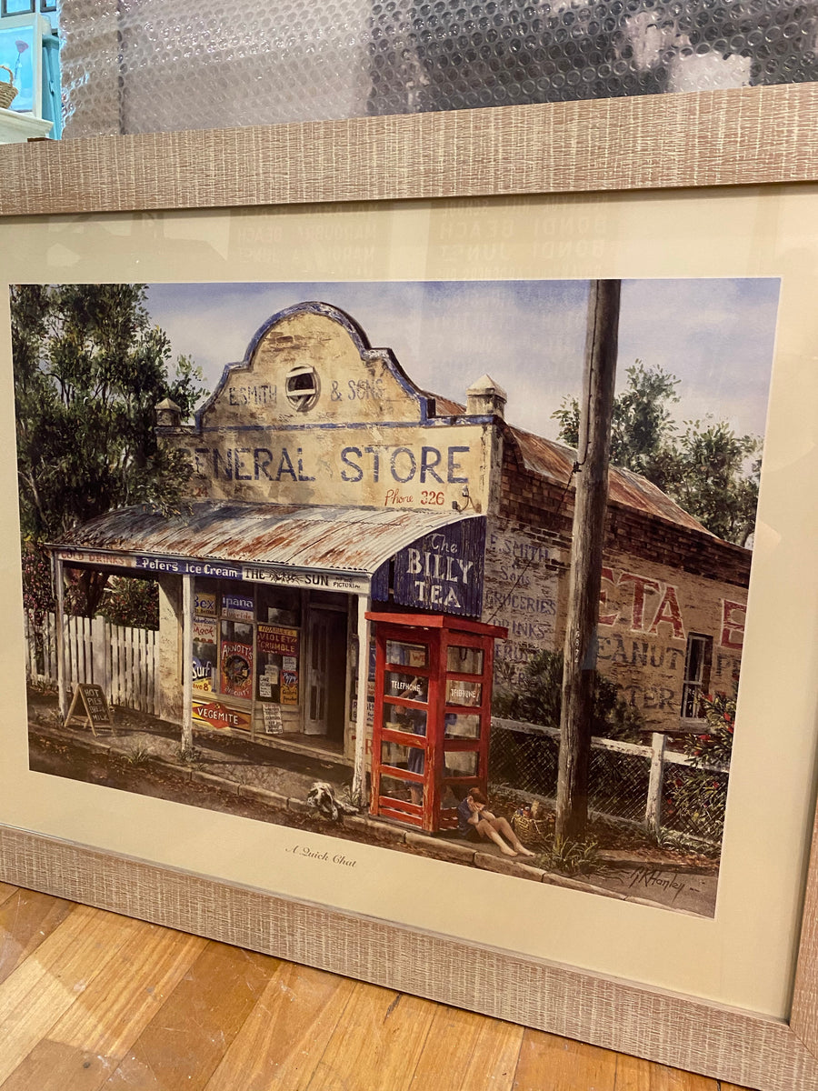 Gordon Hanley Framed Print “A Quick Chat”