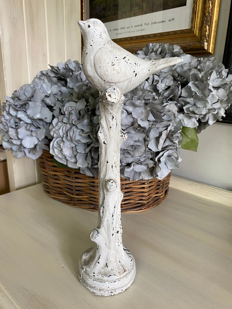 Rustic Cement look Bird on Stand