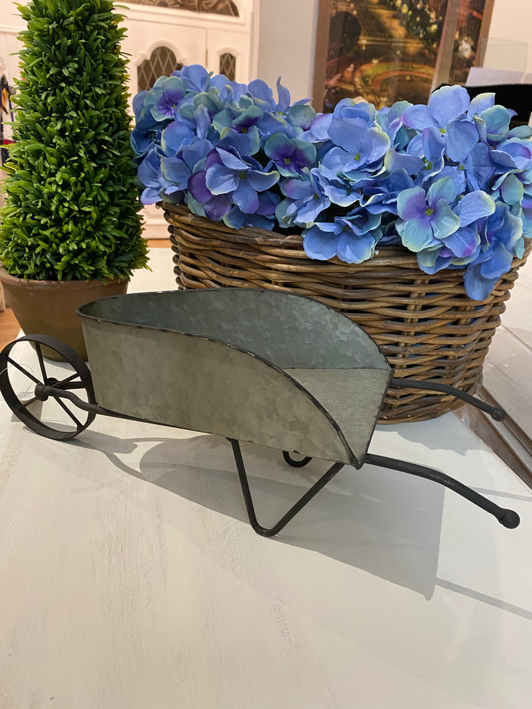 Metal Decorative Rustic Wheelbarrow