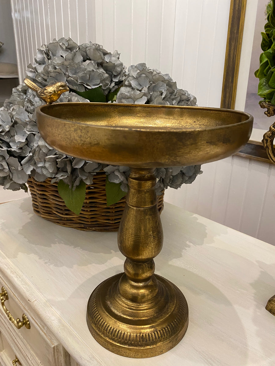 Metal tall tray with bird