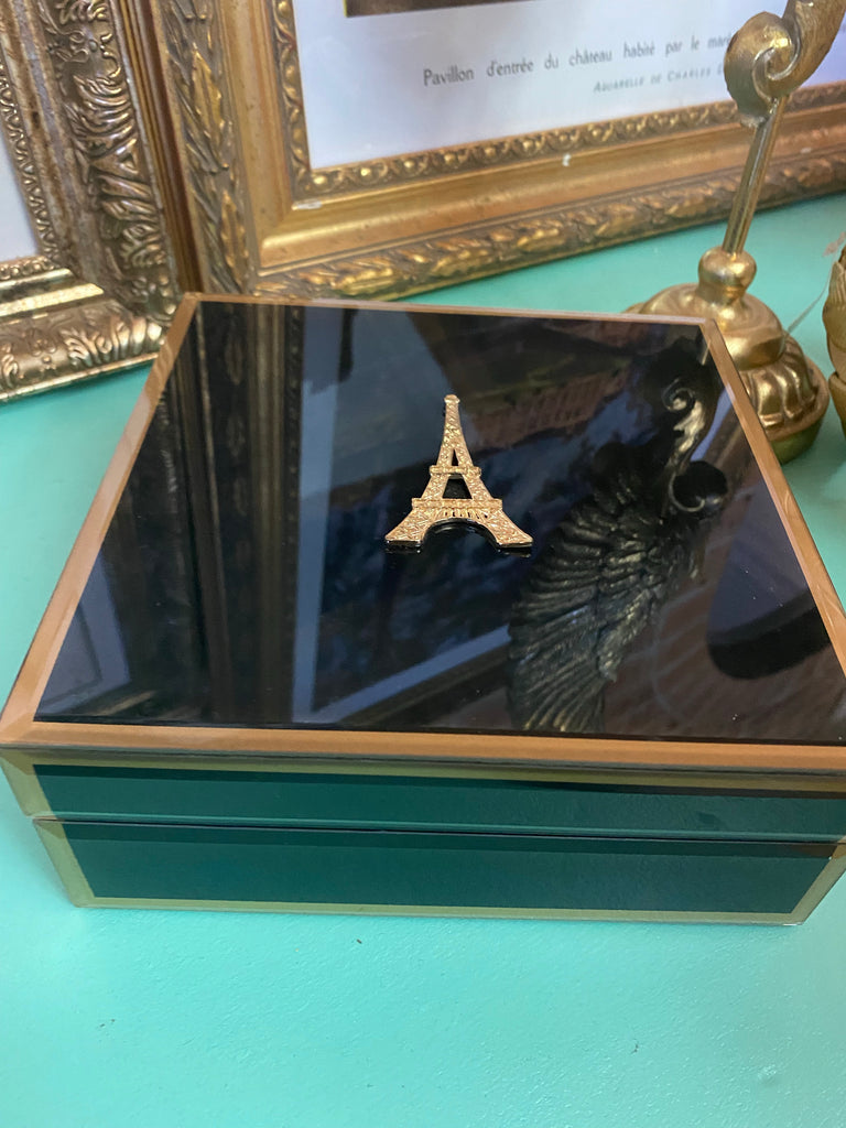 Black and Gold Eiffel Tower Jewellery Box
