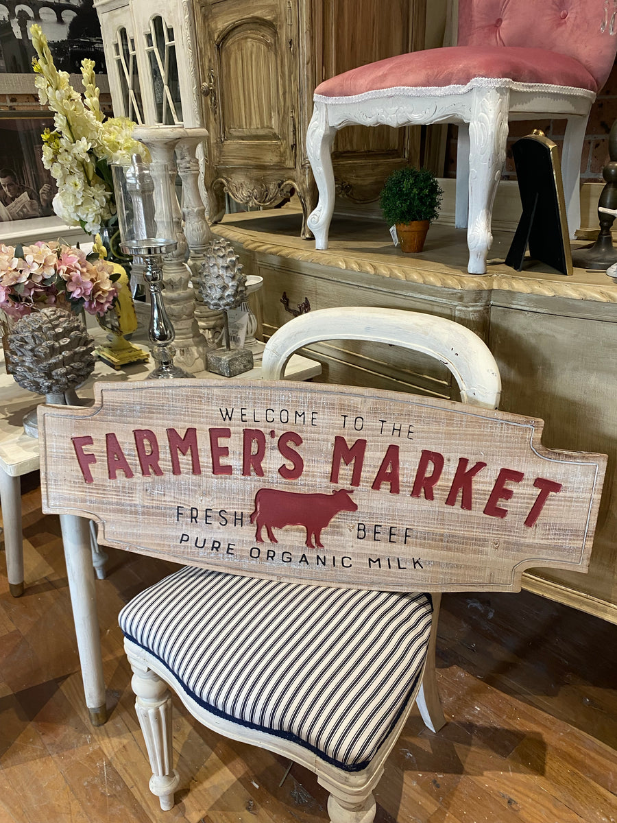 Wooden Farmers Market Sign